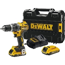 Дрель-шуруповерт аккумуляторная DeWalt DCD796D2-QW, 18В, 2 АКБ, Ударная, Кейс