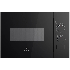 Встраиваемая микроволновая печь Lex BIMO 15.01N BBL черный, 15 л, 600 Вт, переключатели - поворотный механизм