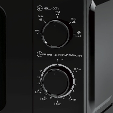 Микроволновая печь BBK 20MWS-717M/B черный, 20 л, 700 Вт, переключатели - поворотный механизм