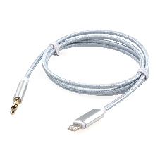 Кабель-переходник USB Cablexpert CCAB-AP35M-1M-W, Lightning/Jack3.5, Mobile, 1м, белый, коробка