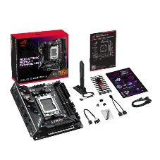 Материнская плата ASUS ROG STRIX B850-I GAMING WIFI, AM5, AMD B850, 2xDDR5, 2xM.2, 2xSATA, PCIe 4.0 x16, 1xHDMI, 1xUSB Type-C, 1x2.5Gb LAN, Wi-Fi 7, Bluetooth 5.4, 5xUSB-A 10Gbps, 1xUSB-C 20Gbps, 2xUSB-A 2.0, 3x3.5 мм, S/PDIF, 7.1, Mini-ITX