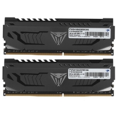 Оперативная память Patriot Viper Gaming RGB Series, DDR4, 16GB (2x8GB), 3200 MHz, CL16, с радиатором, RGB, черный