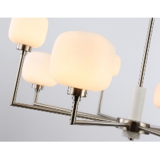 Люстра Ambrella light LH53003/8 SN/FR сатин никель/белый матовый G9*8 max 40W D830*680