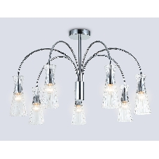 Люстра Ambrella light LH55653/7 СH/CL хром/прозрачный E14*7 max 40W D745*460
