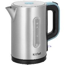 Чайник электрический Kitfort КТ-8703 1.7л. 2200Вт нержавеющая сталь/черный корпус: нерж.сталь/пластик