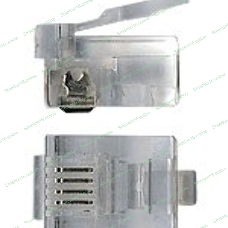 Коннектор медный Lanmaster UTP 4 контакта 100 шт TWT-PL12-6P4C RJ12 кат.3