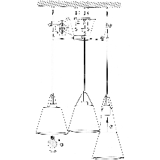 Светильник подвесной HIPER H155-2 3E2740Вт черный