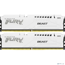 Оперативная память Kingston Fury Beast, DDR5, 32GB (2x16GB), 5200MHz, CL40, DIMM, с радиаторами, белый