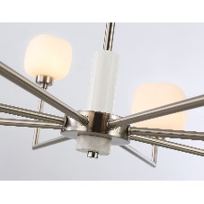 Люстра Ambrella light LH53003/8 SN/FR сатин никель/белый матовый G9*8 max 40W D830*680