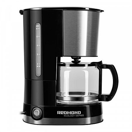 Кофеварка капельная Redmond RCM-M1507 черный/серебристый, исп. кофе - молотый, 0.6 л, 600 Вт