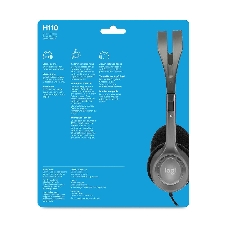 Гарнитура Logitech H110 серебристый, проводная, 3.5 мм