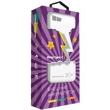 Портативный аккумулятор More choice (4620202550583) PB22-30 с кабелем 2USB 2.1A - 30000mAh белый