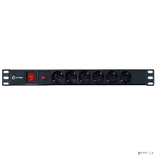 Блок розеток 5bites PDU-10 6S / 10A / PVC / SWITCH / 1U / 19