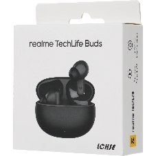 Наушники TWS Realme Buds TechLife черный, внутриканальные, Bluetooth, до 7 ч
