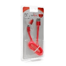 Кабель USB2.0 Cablexpert CC-mAPUSB2pk1m, AM/microBM 5P - iPhone lightning, 1м, комбо кабель, алюминиевые разъемы, розовый, блистер