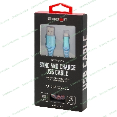 Кабель Crown USB - microUSB CMCU-3102M blue