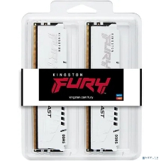 Оперативная память Kingston Fury Beast, DDR5, 32GB (2x16GB), 5200MHz, CL40, DIMM, с радиаторами, белый