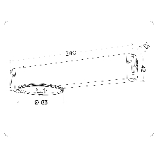 Крепеж трековый для корпуса A2541 WH белый DIY D85mm 232*83*55