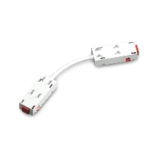 GL1109 WH белый коннектор питания гибкий для шинопровода Magnetic 220V 250*28.5*18