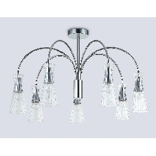 Люстра Ambrella light LH55653/7 СH/CL хром/прозрачный E14*7 max 40W D745*460