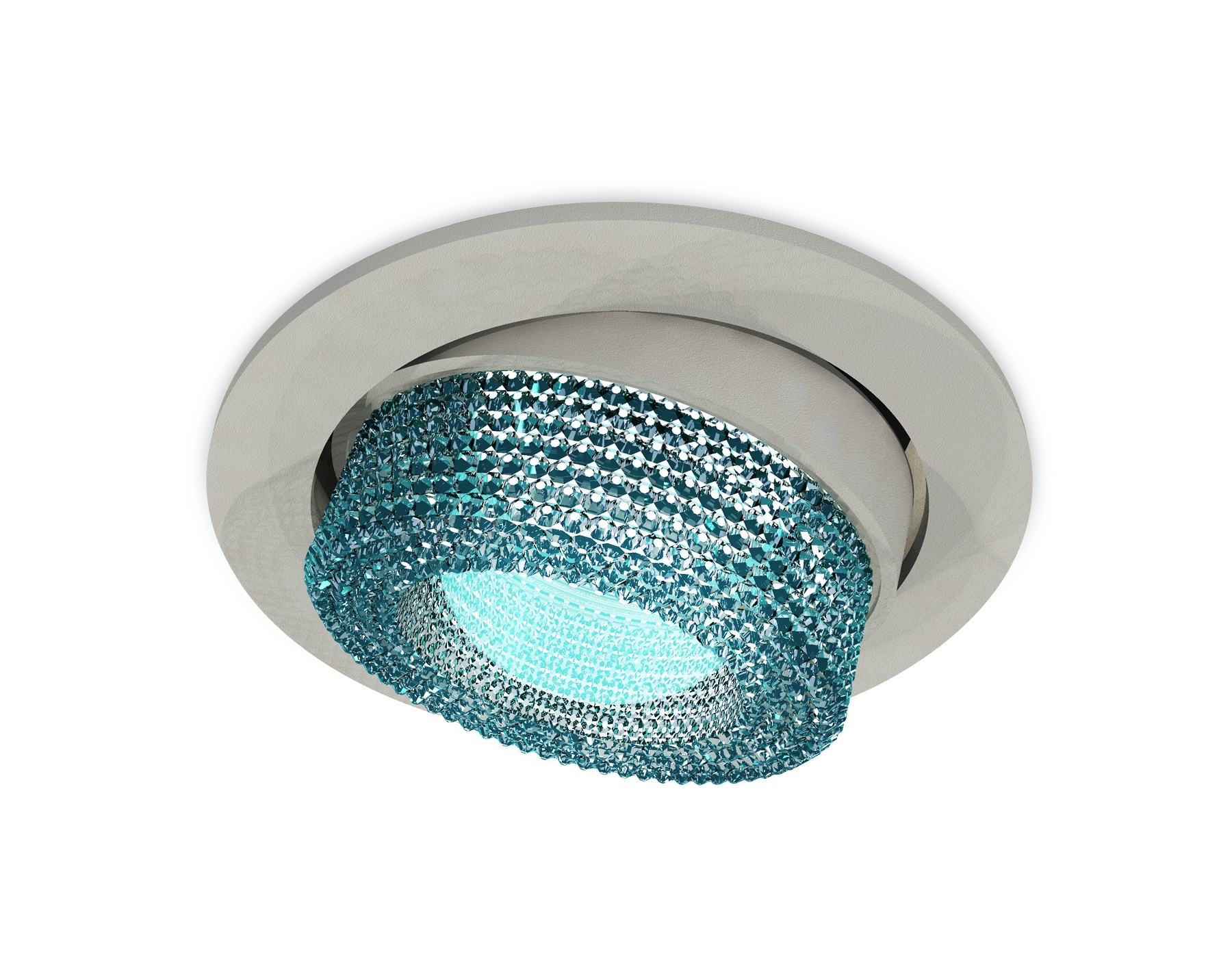 Комплект встраиваемого поворотного светильника Ambrella light XC7653063 SGR/BL серый песок/голубой MR16 GU5.3 (C7653, N7194)