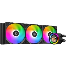 Система жидкостного охлаждения ID-Cooling FX360 LCD ARGb Soc-AM5/AM4/1200/1700/1851 черный 4-pin 27.2dB Al+Cu LCD 350W Ret