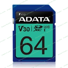 Флеш карта SD ADATA 64Gb ADATA Premier Pro SDXC Class 10 UHS-I U3 V30S 95/60 MB/s