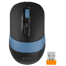 Мышь беспроводная A4Tech Fstyler FB10C черный/синий, 2000 dpi, радиоканал, Bluetooth, USB, кнопки - 4