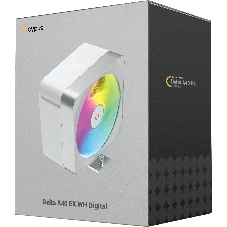 Кулер для процессора Ocypus Delta A40 EX WH Digital, 120мм ARGB FAN, Top Display Panel, 4 HEAT PIPES, 4-PIN PWM, 500-1800 RPM, 29DBA, HYDRO BEARING, LGA115X/1200/1700/18XX, AM4/AM5