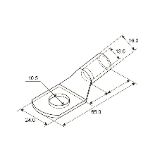 Наконечник ТМЛ Rexant 70–10–13 (70 мм² - Ø 10 мм) ГОСТ 7386-80 (в упак. 2 шт.)