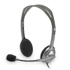 Гарнитура Logitech H110 серебристый, проводная, 3.5 мм