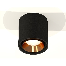 Светильник Ambrella Light XS7723004 SBK/PYG черный песок/золото желтое полированное MR16 GU5.3 (C7723, N7034)