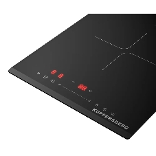 Индукционная варочная панель Kuppersberg ICI 306, High-Tech, индукция, 30 см, 2 зоны нагрева, 9 уровней мощности, inverter, таймер, пауза, Booster, слайдерное управление, черный