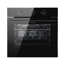 Духовой шкаф Kuppersberg HO 603 Black Glass, High-Tech, 78 л, поворотное управление, таймер, 6 режимов, макс. температура 310 градусов, энергоэффективность А, цвет черный, цвет фурнитуры черный