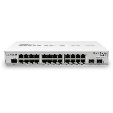 Коммутатор Mikrotik CRS326-24G-2S+IN with 800 MHz CPU, 512MB RAM, 24xGigabit LAN, 2xSFP+ cages, RouterOS L5 or SwitchOS (dual boot), desktop case, PSU