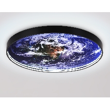 Настенно-потолочный светодиодный светильник Ambrella light FW11135 BK черный 38W LED 3000-6400K D600*38