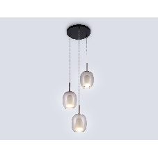 Подвесной светильник Ambrella light LH11156/3 BK/WH/TI черный/белый/янтарь E27*3 max 60W D425*1500