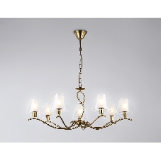 Люстра Ambrella light LH57093/7 BS/FR латунь/белый матовый E14/7 max 40W D840*790