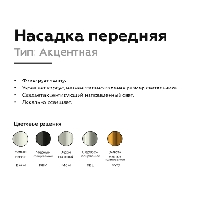Насадка для корпуса светильника N6121 PBK черный полированный D60*H32mm Out10mm MR16