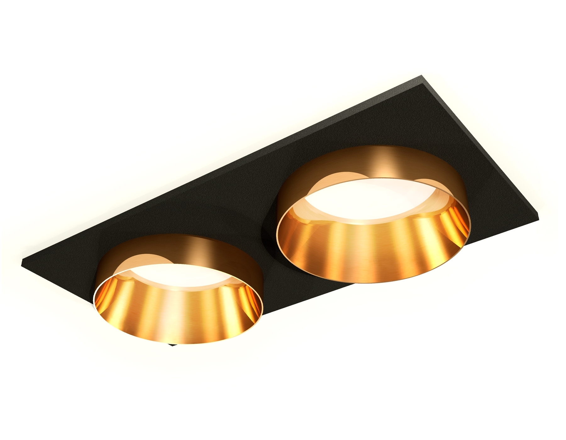 Комплект встраиваемого светильника Ambrella light XC6526024 SBK/PYG черный песок/золото желтое полированное MR16 GU5.3 (C6526, N6134)