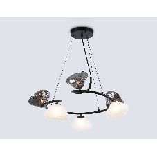 Светильник Ambrella light LH15003/6 BK/FR/SM черный/белый матовый/дымчатый G9*6 max 40W D630*1150