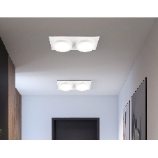 Светильник Ambrella light TN52423/2 WH/FR белый/белый матовый GX53 max 12W 210*105*45