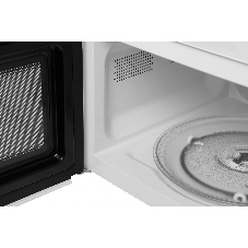 Микроволновая печь BBK 25MWS-970T/WB белый, 25 л, 900 Вт, переключатели - кнопки, поворотный механизм