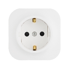 Розетка с заземлением с защитными шторками (Белая) Legrand 782220