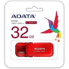 Флешка USB ADATA UV240 (AUV240-32G-RRD), 32Gb, USB 2.0, R/W 15/5, красный