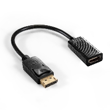 Кабель-переходник DisplayPort-HDMI ExeGate EX-DPM-HDMIF-0.2 (20M/19F, DP1.2 4K@60Hz, 0,2м)