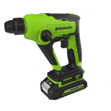 Перфоратор GreenWorks GD24SDS1K2, 24 В, 1,2 Дж, от аккумулятора