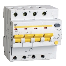 Выключатель автоматический дифференциального тока IEK MAD10-4-040-C-300 АД14 4Р 40А 300мА IEK