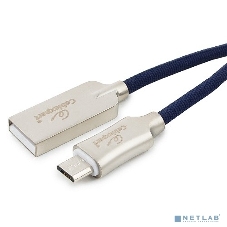 Кабель USB2.0 Cablexpert CC-P-mUSB02Bl-1M, AM/microB, серия Platinum, длина 1м, синий, блистер