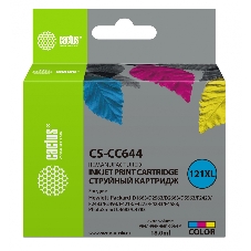 Картридж струйный Cactus CS-CC644 №121XL трехцветный (18 мл.) для HP DJ D1663/D2500/D2563/D2663/D5563/F2423/F2493/F4213/F4275/F4280/F4283/F4583/PS C4683/C4783
